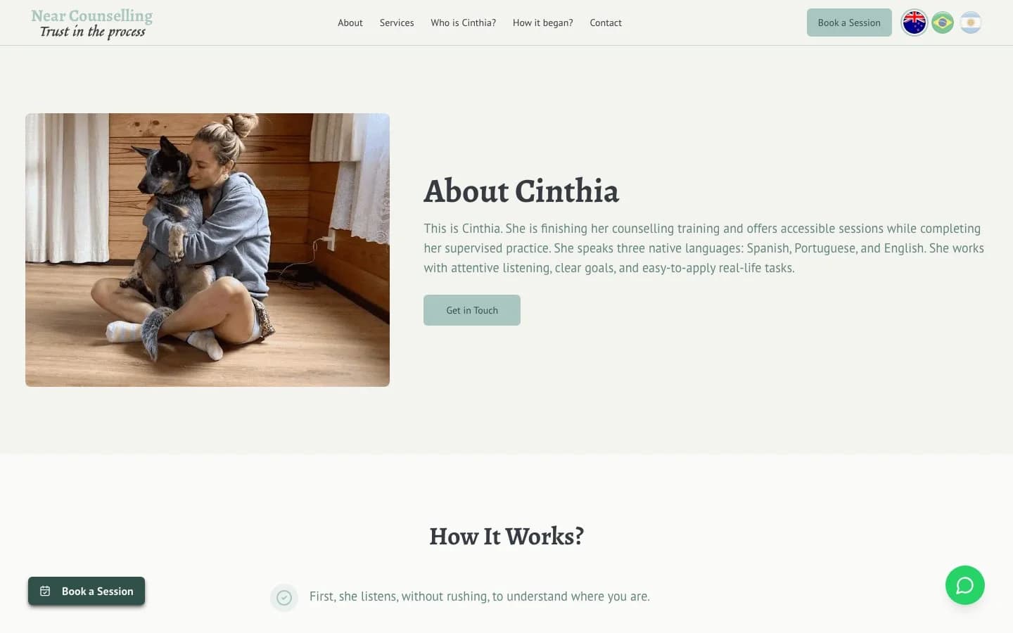 Captura del sitio Near Counselling