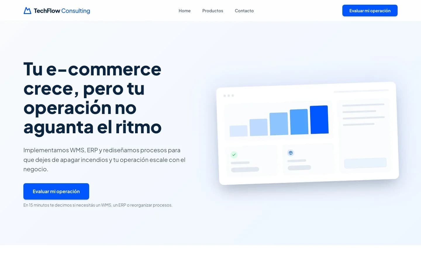 Captura del sitio TechFlow Consulting